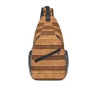 YzgWjBhd Original wood color texture Sling Bag for Men Women | Crossbody Fanny Pack with Zipper Pockets | Funny Backpack Chest Bag