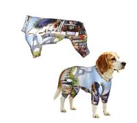 YzgWjBhd Paris Street Scene Eiffel Tower Printed Pet Onesie