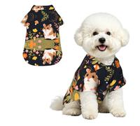 YzgWjBhd Pet Hawaiian Shirt with Collar for Holidays and Photos | Guinea Pig Mushroom Patterned Dog Camp Shirt For Seaside Parties, Weekend Trips, Shopping, And Summer Keepsake Photos