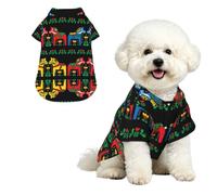YzgWjBhd Pet Hawaiian Shirt with Collar for Holidays and Photos | Horse Folk Patterned Dog Camp Shirt For Seaside Parties, Weekend Trips, Shopping, And Summer Keepsake Photos