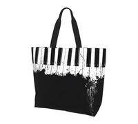 YzgWjBhd Piano Tote Bag for Women, Large Grocery Shopping Bag, Funny Lightweight Everyday Carry Shoulder Tote