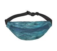 Yzgwjbhd Pink Flamingo Print Large Crossbody Fanny Pack, Cute Waterproof Waist Pack Belt Bag For Men, Women, Stylish Running Accessory, The Deep Ocean, One Size