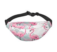 Yzgwjbhd Pink Flamingo Print Large Crossbody Fanny Pack, Cute Waterproof Waist Pack Belt Bag For Men, Women, Stylish Running Accessory, Pink Flamingo, One Size