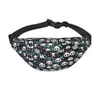 Yzgwjbhd Pink Flamingo Print Large Crossbody Fanny Pack, Cute Waterproof Waist Pack Belt Bag For Men, Women, Stylish Running Accessory, Panda Cute Face, One Size