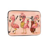 YzgWjBhd Printed Laptop Case with Padding for Everyday Use, 13 inch | Flamingos Lightweight Notebook Sleeve for Commuting and Gift Giving, with a Slim Zipped Profile