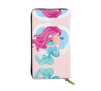 YzgWjBhd Printed Wallet for Women, Mermaid Large Credit Card Holder Wallets, Cute Multi Pocket Long Purse
