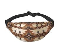 Yzgwjbhd Red Geraniums Print Large Crossbody Fanny Pack, Cute Waterproof Waist Pack Belt Bag For Men, Women, Stylish Running Accessory, Native American Patterns, One Size
