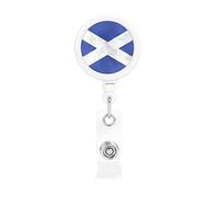 YzgWjBhd Retractable Badge Holder with Swivel Alligator Clip, Funny Printed Badge Reels, Scottish retro Keychain Lanyards ID Card Holder