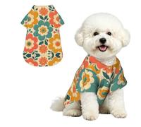 YzgWjBhd Retro Flower Pad Printed Pet Shirt