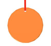 YzgWjBhd Round Glass Christmas Tree Decoration with Red Ribbon, 7.8cm Dia | Beauty Burnt Orange Hanging Ornament for Festive Trees, Seasonal Home Displays, Family Occasions, and Keepsake Presents
