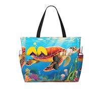 YzgWjBhd Sea Turtles Beach Tote with Stylish Print | Print Pool Bag for Water Adventures | Carry-On Bag
