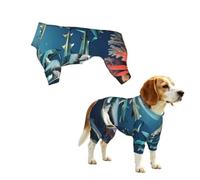 YzgWjBhd Sharks under the sea Printed Pet Onesie