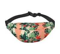 Yzgwjbhd Smiling Donkey Print Large Crossbody Fanny Pack, Cute Waterproof Waist Pack Belt Bag For Men, Women, Stylish Running Accessory, Indoor Potted Green Plants, One Size