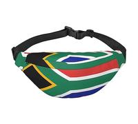 Yzgwjbhd Solid Dark Green Print Large Crossbody Fanny Pack, Cute Waterproof Waist Pack Belt Bag For Men, Women, Stylish Running Accessory, South Africa Flag, One Size