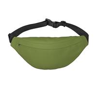 YzgWjBhd Solid Dark Green Print Large Crossbody Fanny Pack, Cute Waterproof Waist Pack Belt Bag for Men, Women, Stylish Running Accessory