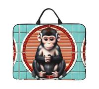 YzgWjBhd The silent monkey Laptop Case with Accessory Pocket, Waterproof Carrying Sleeve with Handle for Men/Women, Shockproof Design