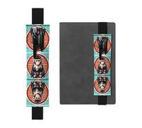 YzgWjBhd The silent monkey Print Leather Bookmark, Adjustable Pencil Sleeve Case Pouch, Elastic Band Pen Pouch for Journals, Notebooks, Planners, Hold 2-3 Pens, Fits 8" to 10"