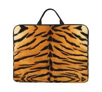 YzgWjBhd Tiger Skin Laptop Case with Accessory Pocket, Waterproof Carrying Sleeve with Handle for Men/Women, Shockproof Design