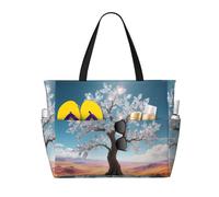YzgWjBhd Tree of Life Beach Tote with Stylish Print | Print Pool Bag for Water Adventures | Carry-On Bag