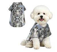 YzgWjBhd White Tiger Printed Pet Shirt