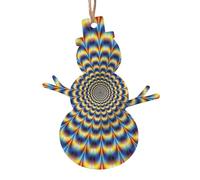 YzgWjBhd Wooden Christmas Ornaments with Hanging String | Spiral Double-Sided Wood Tree Decorations For Homes, Doors, Windows, Offices, Parties, And Keepsake Gifts