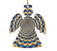 YzgWjBhd Wooden Christmas Ornaments with Hanging String | Spiral Double-Sided Wood Tree Decorations For Homes, Doors, Windows, Offices, Parties, And Keepsake Gifts