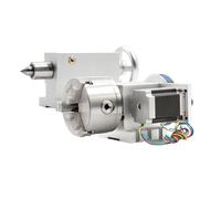 YZHATDH 4th axis 3/4 jaws 100mm with counterpoint splitter head/rotation/A axis 57HS7630A4 for mini router/recorder R machine