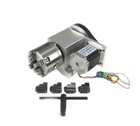 YZHATDH 65mm center height, 4-axis rotary shaft, A axis, CNC indexing head, 3 jaws, 4 jaws, 80mm, 100mm, mandrel NEMA23 motor engraving machine