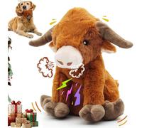 YZHDUXIU Squeaky Dog Toys, Highland Cows Stuffed Dog Push Toys Interactive Puppy Toys with to Keep Them Busy