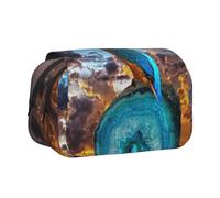 YZHYWJFF Beautiful Bird Print Double Clamshell Pen Case with 2 Zipper Pockets, Perfect for School, Sketching, and Travel