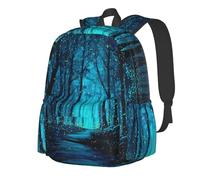 YZHYWJFF Bioluminescent Forest Printed Men'S And Women'S Casual Backpack, Suitable For Daily Use