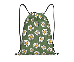 YZHYWJFF Cartoon Daisy Blossom Printed Lightweight Drawstring Pocket With Adjustable Shoulder Straps