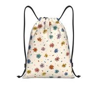 YZHYWJFF Cartoon Daisy Petal Printed Lightweight Drawstring Pocket With Adjustable Shoulder Straps