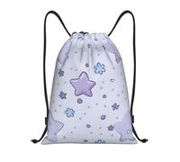 YZHYWJFF Cartoon Lavender Star Printed Lightweight Drawstring Pocket With Adjustable Shoulder Straps
