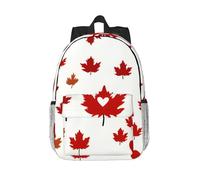 YZHYWJFF Cartoon Maple Leaf Print Backpack Adjustable Shoulder Straps, Perfect For School And Outdoor Activities