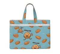 YZHYWJFF Cartoon Maple Seed Printed Canvas Handbag File Bag, Large Capacity, Dual Pocket Design