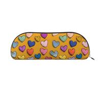 YZHYWJFF Polka Dot Heart Printed Leather Semi-Circular Storage Bag, Suitable for School, Work, and Business Travel