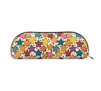 YZHYWJFF Polka Dot Star Printed Leather Semi-Circular Storage Bag, Suitable for School, Work, and Business Travel