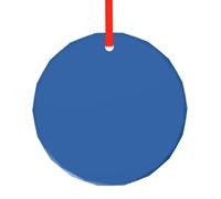 YZHYWJFF Sea Wave Blue Printed Circular Glass Pendant, Christmas Tree Decoration