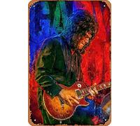 Yzixulet Gary Moore Tribute Portrait Art Poster Retro Metal Tin Vintage Sign 12 X 8 Inch Home Bar Man Cave Wall Decor