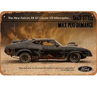 Yzixulet Mad Max Interceptor Poster Vintage 8" x 12" Metal Tin Sign Funny Man Cave Decor