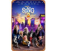 Yzixulet Sing 2 Poster Poster Retro Metal Tin Vintage Sign 12 X 8 Inch Home Bar Man Cave Wall Decor