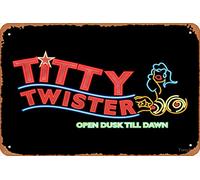 Yzixulet Titty Twister Club From Dusk Till Dawn Poster Vintage 8" x 12" Metal Tin Sign Funny Man Cave Decor
