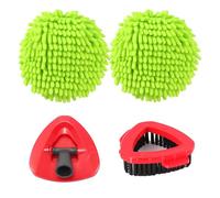 YZJAJZY Mop Heads Replacements for OCedar RinseClean 2 Tank Spin Mop System, Mop Replace Head with 2 Chenille Mop Pads,1 Scrub Brush, and 1 Mop Base Set Combo