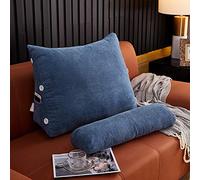 YZJJ Reading Pillow, Bed Backrest Support, Bolster Filled Triangular Wedge Back Neck Cushion for Sofa Bed Daybed and Upholstered Headboard