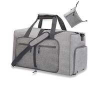YZK Foldable Travel Duffle Bag, Overnight Bag with Shoes Compartment, Waterproof Holdall Bag for Women and Men, Lightweigh Weekend Bag (65L)