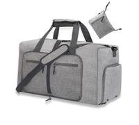 YZK Foldable Travel Duffle Bag, Overnight Bag with Shoes Compartment, Waterproof Holdall Bag for Women and Men, Lightweigh Weekend Bag (120L)