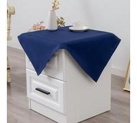YZKITM Small Square Solid Navy Tablecloth 24 x 24 Inch Washable Fabric Table Cloth Wrinkle Resistant Polyester Table Cover for Party Wedding Nightstand Tabletop Decoration