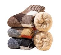 YZKKE 3Pack Mens Super Thick Wool Warm Socks - Soft Comfort Casual Crew Winter Socks, Multicolor-5