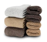 YZKKE 3Pack Mens Super Thick Wool Warm Socks - Soft Comfort Casual Crew Winter Socks, Multicolor-7, One Size